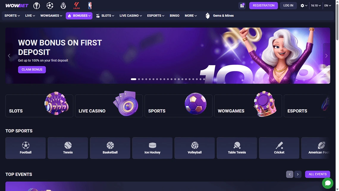 WOWBet login window with phone number and password fields